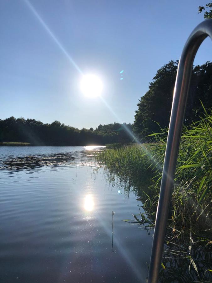 5 Sterne-Ferienhaus Eisvogel Am See Mit Sauna Und Kamin Krakow am See Dış mekan fotoğraf